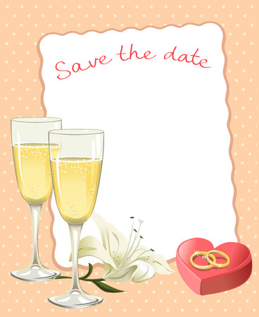 wedding card illustrationのイラスト素材