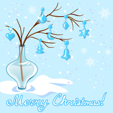 Christmas illustration with decorative elements illustrationのイラスト素材