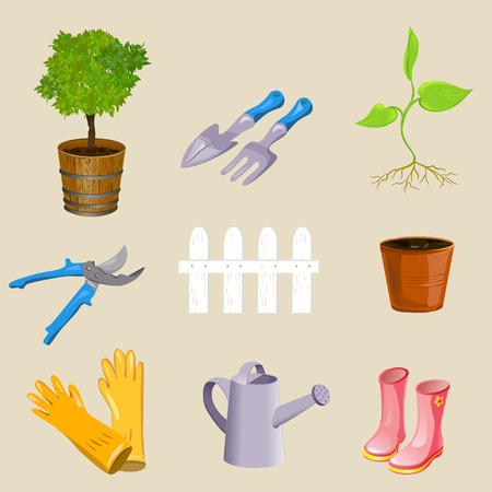icons garden tools. vector illustrationのイラスト素材