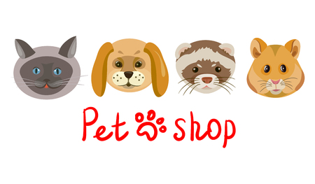 Icon shop for pets. vector illustrationのイラスト素材