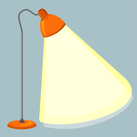 floor lamp, light beam. vector illustrationのイラスト素材