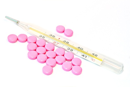 Thermometer and pink pills 