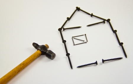 Hammer and nailsの写真素材