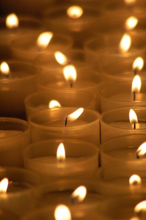 Candles in a churchの写真素材