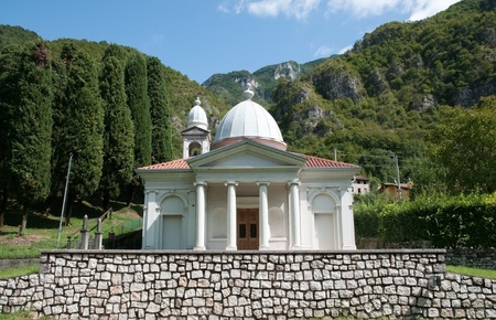 Typical Italian small church - Vicenza, Italyの写真素材