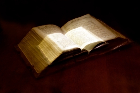 Old book: holy Bibleの写真素材