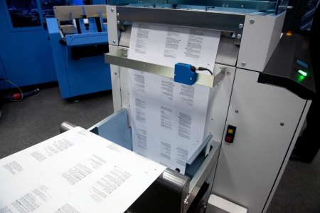 Print shop  press printing  - Finishing lineの写真素材