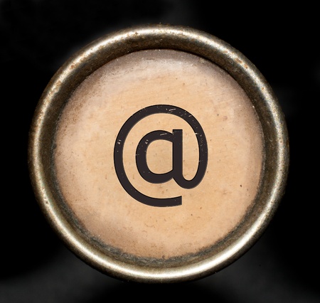 Font consisting of keys of a typewriterの写真素材