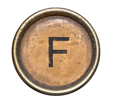 Font consisting of keys of a typewriterの写真素材