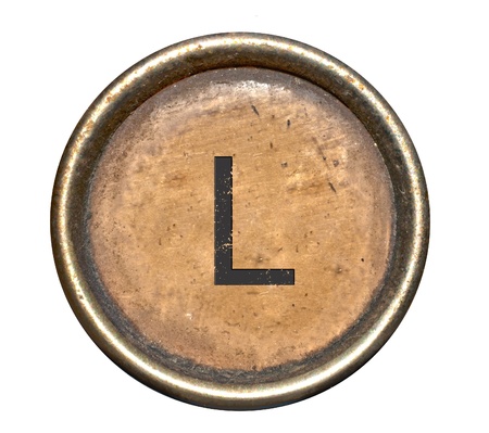 Font consisting of keys of a typewriterの写真素材