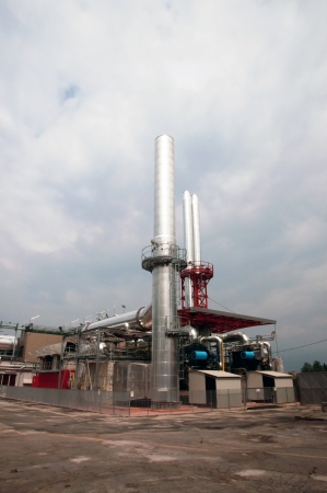 Paper and pulp mill - Cogeneration plantの写真素材