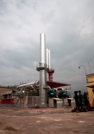 Paper and pulp mill - Cogeneration plantの写真素材