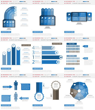 Element and icon vector infographic. Template for diagram, graph, presentation and chart. Business concept with options, parts, steps or processes. Abstract background.のイラスト素材