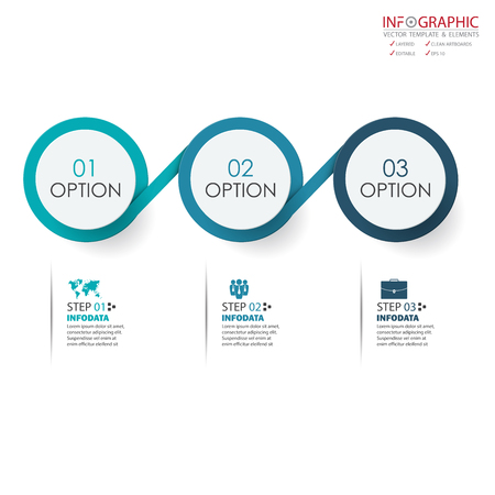 Business concept circle arrows infographics template design.のイラスト素材
