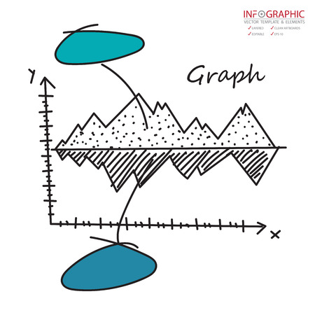 Vector hand drawn abstract element infographics. Design for business or finance template layout.のイラスト素材