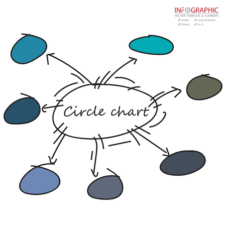 Vector hand drawn abstract element infographics. Design for business or finance template layout.のイラスト素材