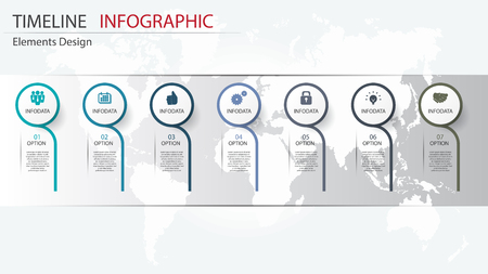 Vector abstract element timeline infographics.のイラスト素材