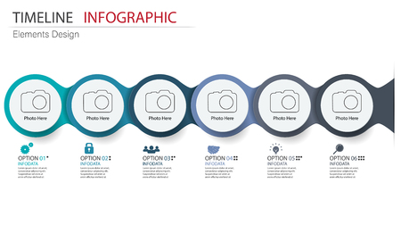 Vector abstract element timeline infographics. Design for business or finance template layout, brochure, workflow, information or presentation and other. Can add infodata and icon. Abstract 3D vector.のイラスト素材