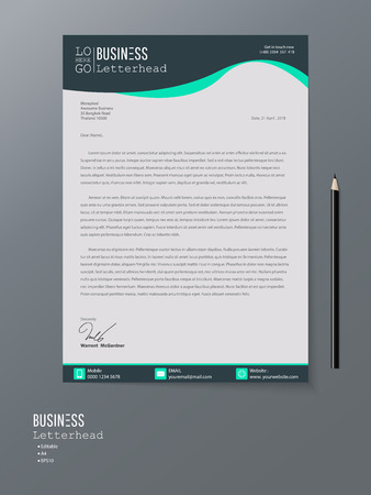 Vector abstract element letterhead. Design for business or letter layout, brochure, template, newsletter, document or presentation and other. Can add infodata and icon. Abstract vector.のイラスト素材