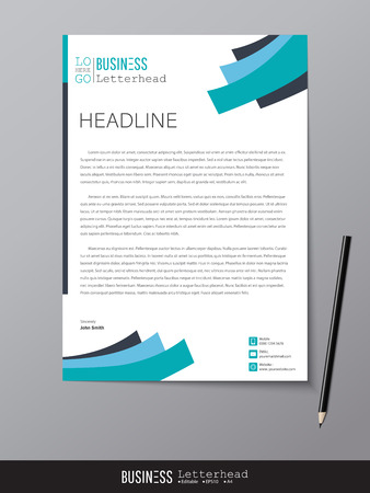 Letterhead design template and mock up minimalist style vectorのイラスト素材