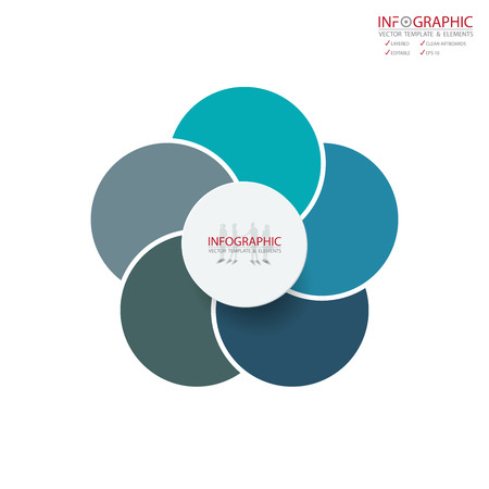 Vector abstract element infographics 5 option. Design for business finance template layout, brochure, workflow, information or presentation and other. Infographics timeline path. Abstract 3D vector.のイラスト素材
