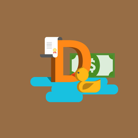 The letter of the alphabet - Dのイラスト素材