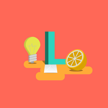 The letter of the alphabet - Lのイラスト素材