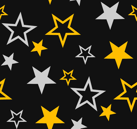 Stars seamless pattern. Vector illustrationのイラスト素材