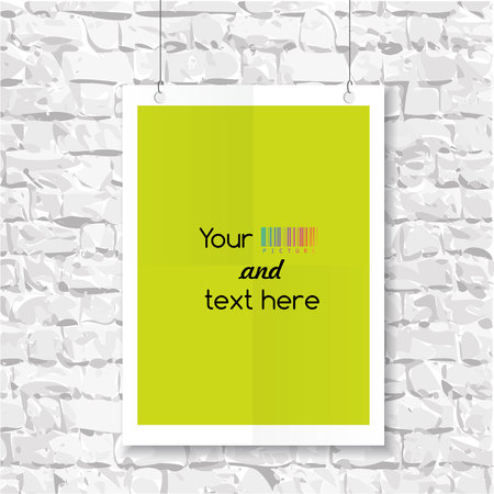 Empty blank on a brick wallのイラスト素材