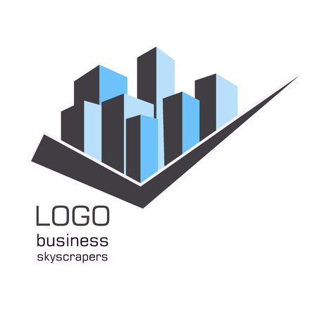 Logo business building. Vector illustrationのイラスト素材