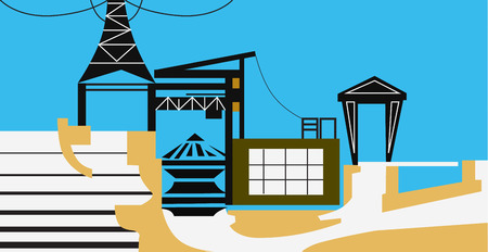 Hydro electric stationのイラスト素材