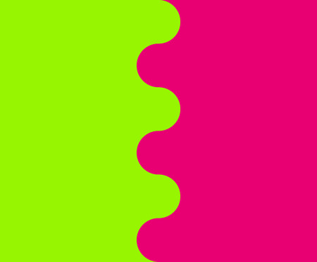 Wavy border between two colors. Vector illustrationのイラスト素材