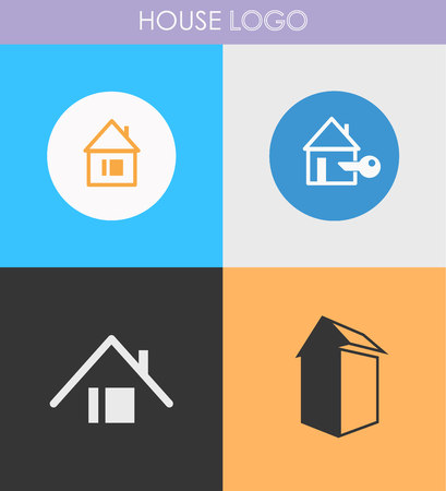 Houses icons set. Logos housingのイラスト素材