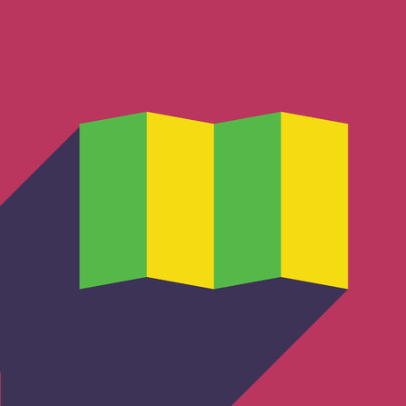 Paper forms. Folded paper into several piecesのイラスト素材