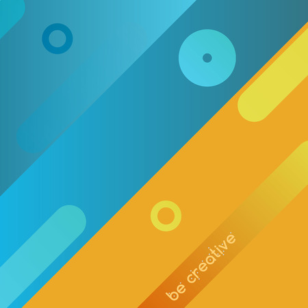 Yellow and blue background with geometric elementsのイラスト素材