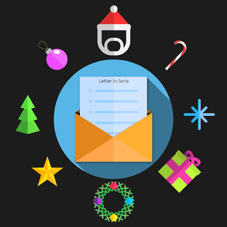 Christmas icons, elements and illustrations. Festive symbolsのイラスト素材