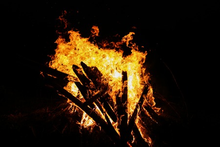Flames on a black background