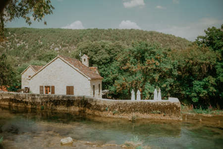 Beautiful lakes and nature of Croatia Krka National Parkの写真素材