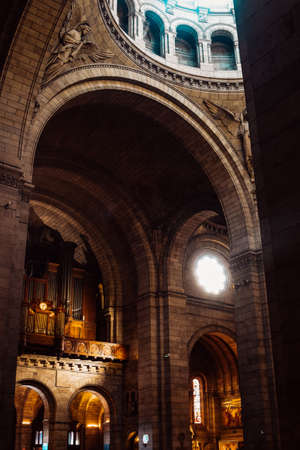 PARIS, FRANCE, 08/03/2022 Basilica SacrÃ©-Coeur church inside, incredible beauty place in Paris....