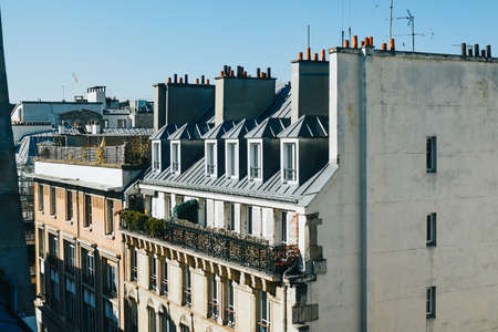 Paris, France. The architecture of the city and streets, beautiful houses and the city. postcardの写真素材