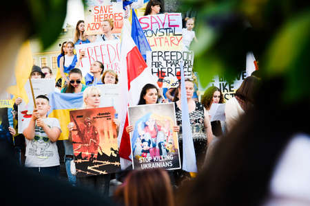 Cracow. Poland. 25/06/2022 International Peace Rally. Ukrainians ask to release defenders from...