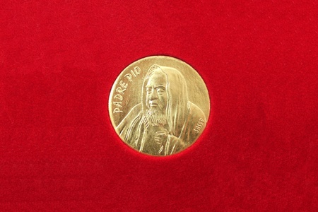 commemorative coin of Padre Pio のeditorial素材