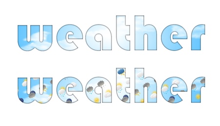 Written  weather  decoratedの写真素材