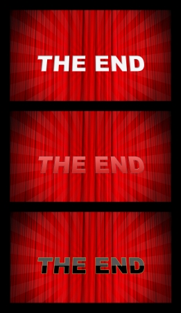 Curtain background with text, 3 elementsの写真素材