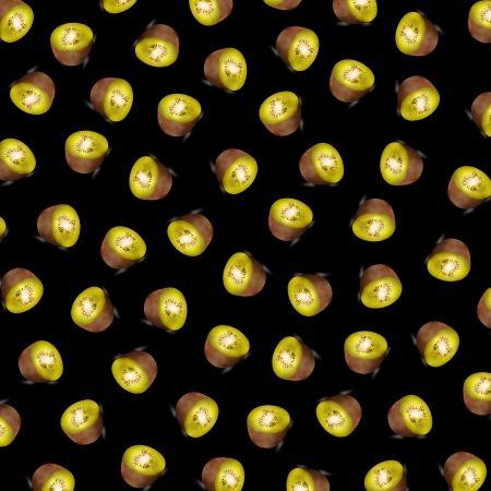 Background with kiwi arranged randomlyの写真素材