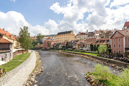 View of Cesky Krumlov of the Czech Republicのeditorial素材