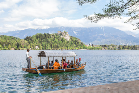 Lake Bled in Slovenia Spring 2015のeditorial素材