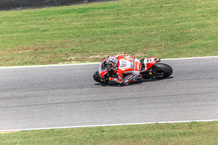 Andrea Dovizioso on Official Ducati MotoGP. Mugello, June 2015のeditorial素材