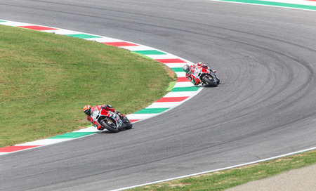 Andrea Dovizioso on Official Ducati MotoGP. Mugello, June 2015のeditorial素材