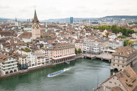 The city of Zurich. Switzerland, Summer 2015のeditorial素材